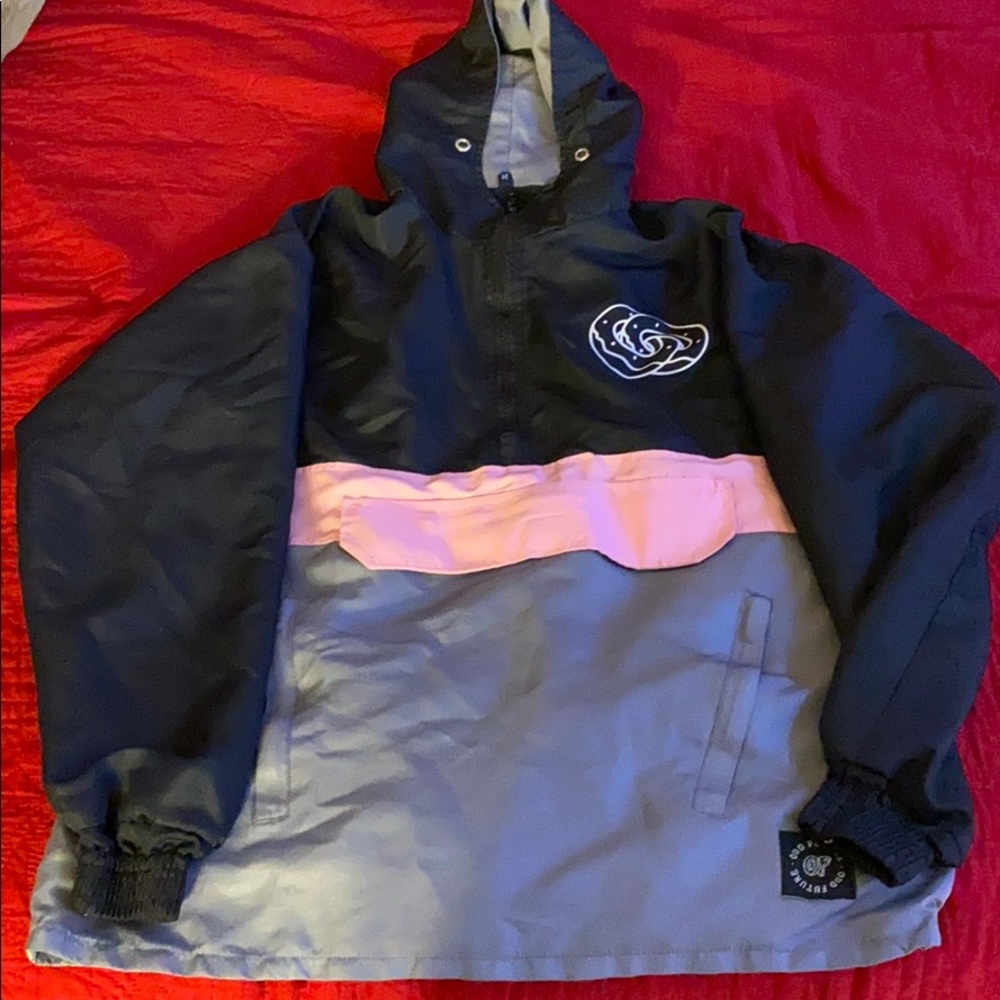 men’s medium three tone odd future quarter zip